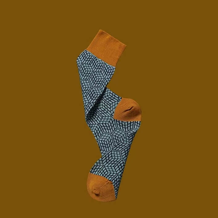 Brown Gray Socks